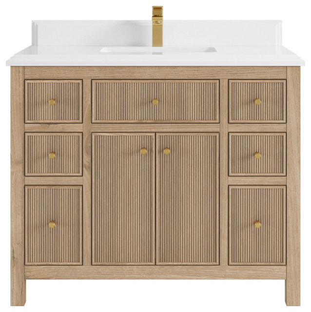 Willow Collection Sonoma 42 Single Sink Bath Vanity, 42" Transitional