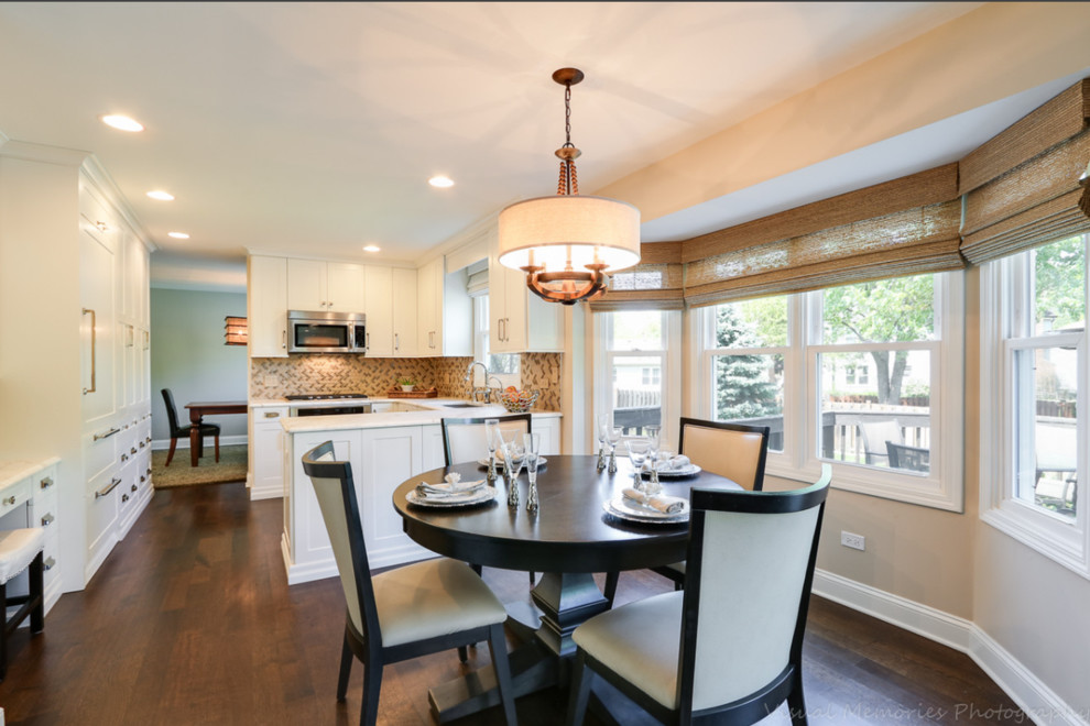 Example of a transitional kitchen design in Chicago