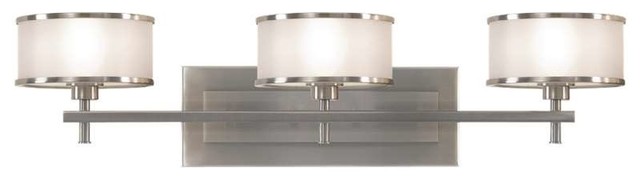 Feiss Casual Luxury 3-Light Vanity Fixture in Brushed Steel