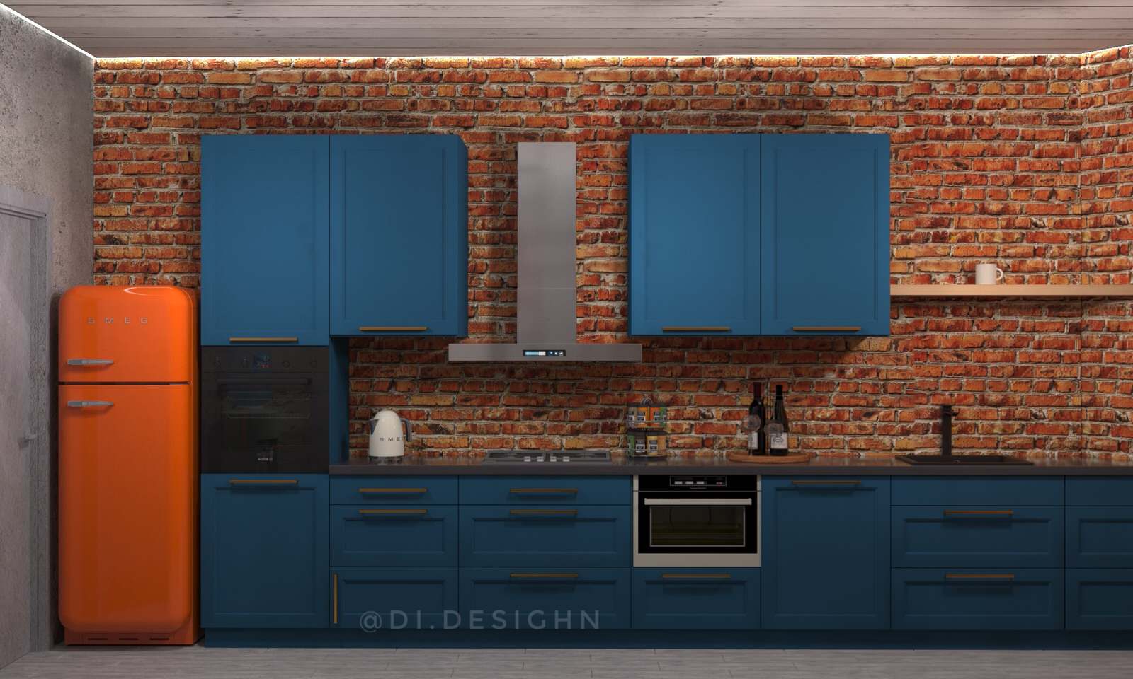 Дизайн-проект кухни для 3-х руководителей