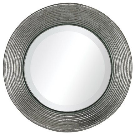 Sterling Industries La Quinta 10" Round Mini Wall Mirror, Hammered Frame