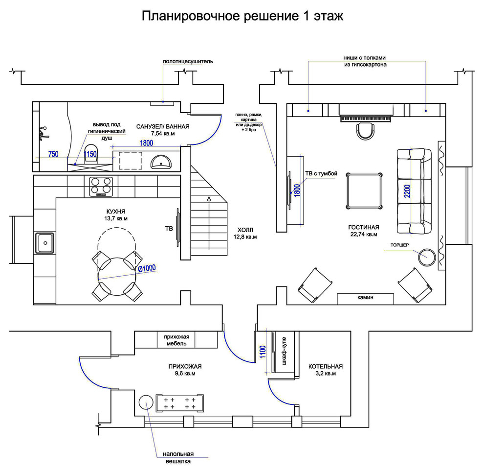 план 1 этажа