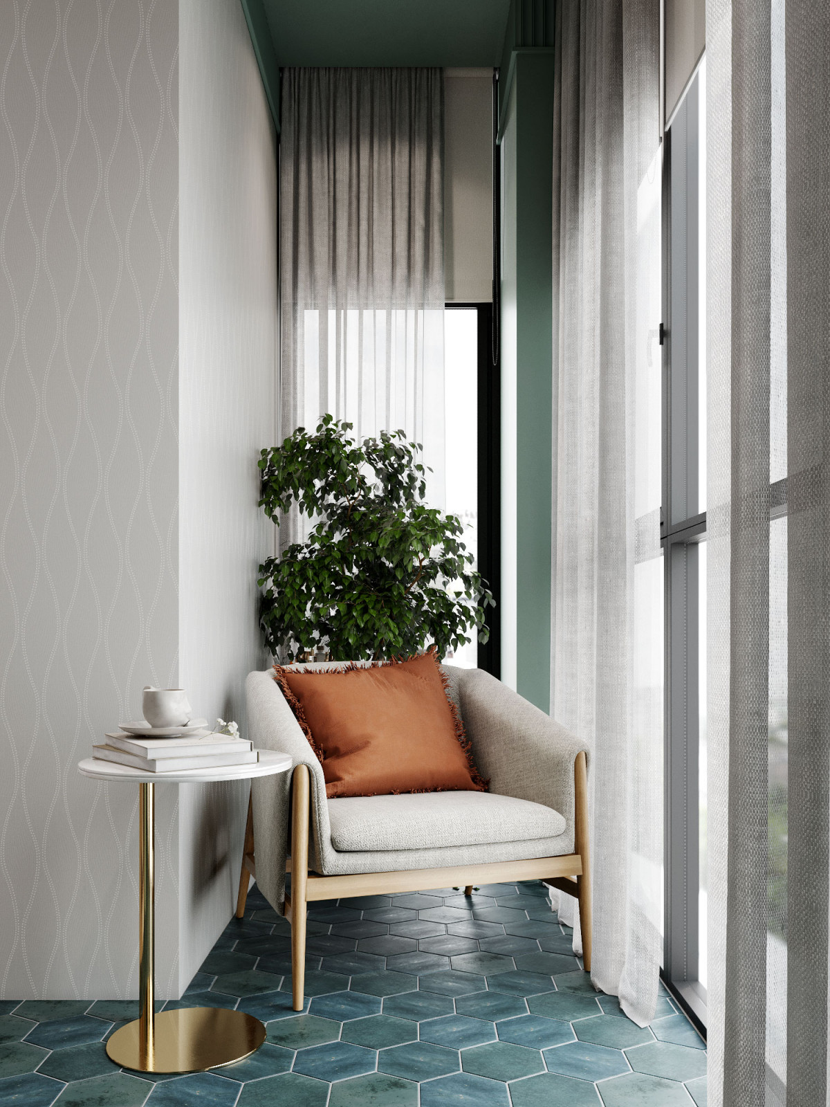 Спальня с яркими акцентами в ЖК Соло