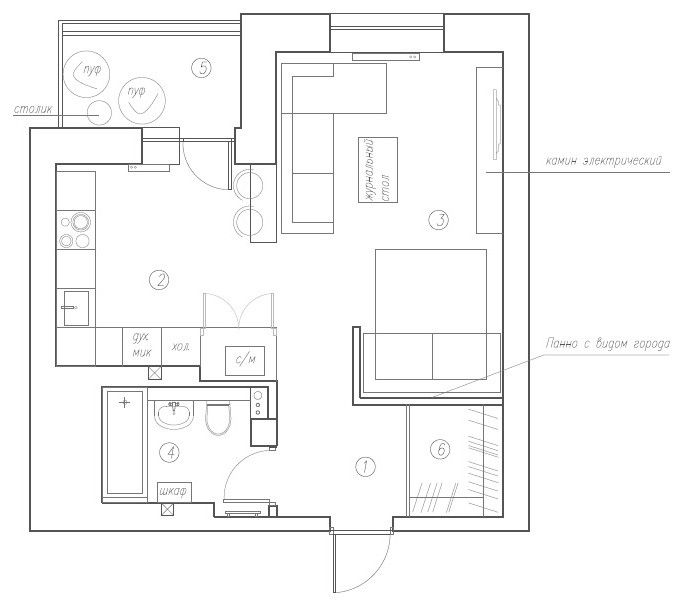 Однокомнатная квартира 44 кв.м. в Екатеринбурге в ЖК "Времена года"