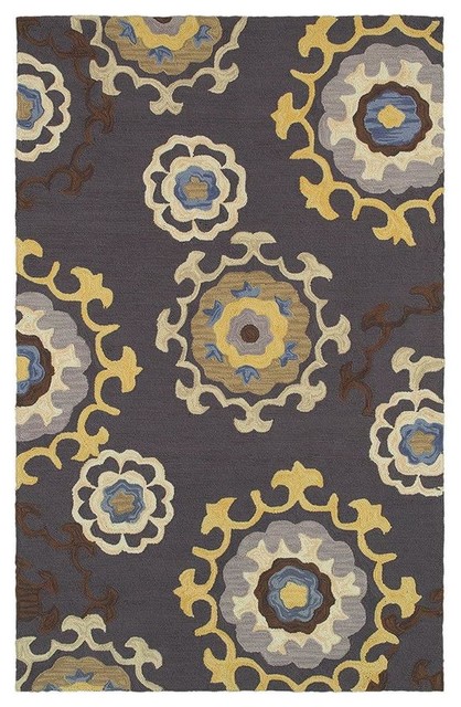 Contemporary Indoor/Outdoor Area Rug: LR Resources Rugs Enchant Blue 8 ft. x 10