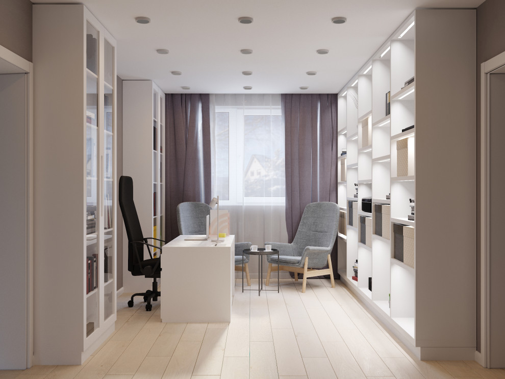 Частный дом «серые оттенки минимализма с современной классикой»