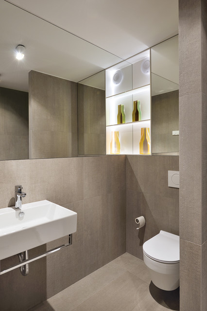 Geometric Residence contemporary-badrum