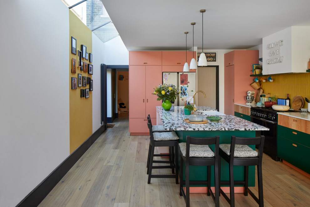 Instagram Worthy Kitchen Extension In Streatham Eclectic Kitchen London By Design Squared Architects
