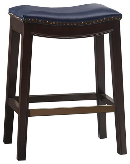 Belfast Saddle Counter Stool, FUR1010039 Transitional Bar Stools
