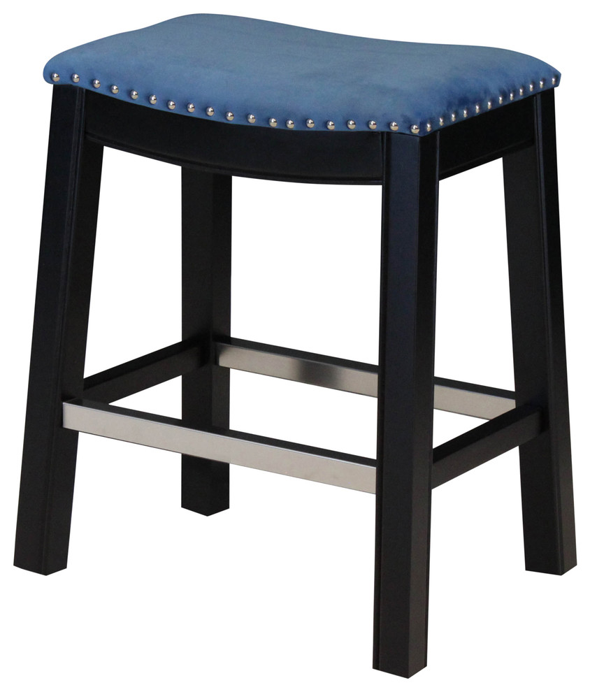 Navario Velvet Counter Chair Contemporary Bar Stools And Counter