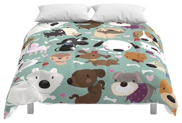 Dog Pattern Comforter Contemporary Comforters And Comforter