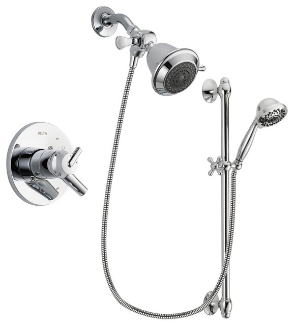 Delta Trinsic Chrome Shower Faucet System W Showerhead And Hand