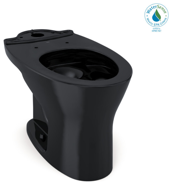 Toto Drake Dual Flush Elongated Universal Height Toilet Bowl Ebony
