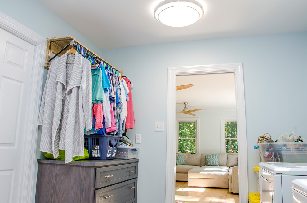 Sunroom, Laundry Room, and Office Addition Transitional Laundry