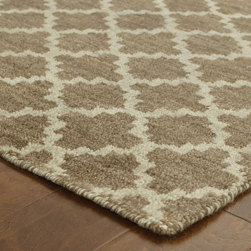 Maddox 56503 Brown/Blue Rug, Rectangle 3'6"x5'6" Contemporary Area