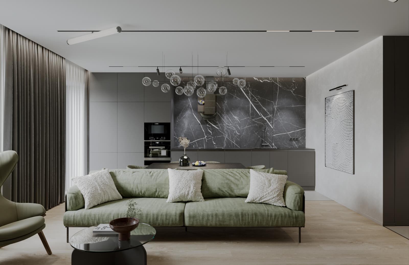 Дизайн квартиры 56м² в Красноярске