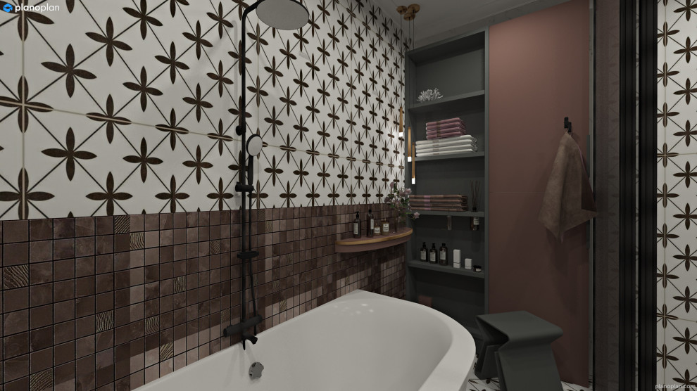 Санузел к проекту с камином