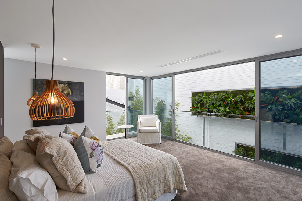 Contemporary bedroom in Sydney.