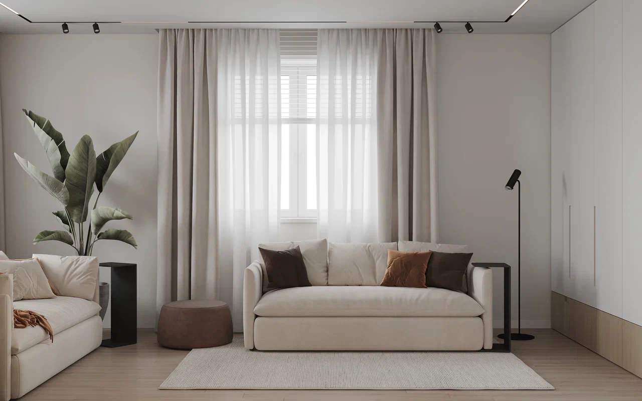 Дизайн-проект двухкомнатной квартиры для семейной пары