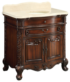 36" Classic-Style Madison Bathroom Sink Vanity Cabinet - Victorian ...