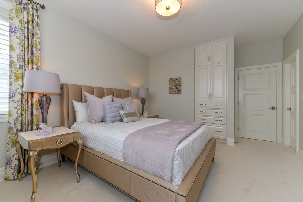 Transitional home design photo in Edmonton