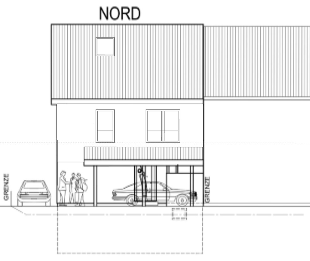 Grundrissoptimierung Neubau Nordfassade