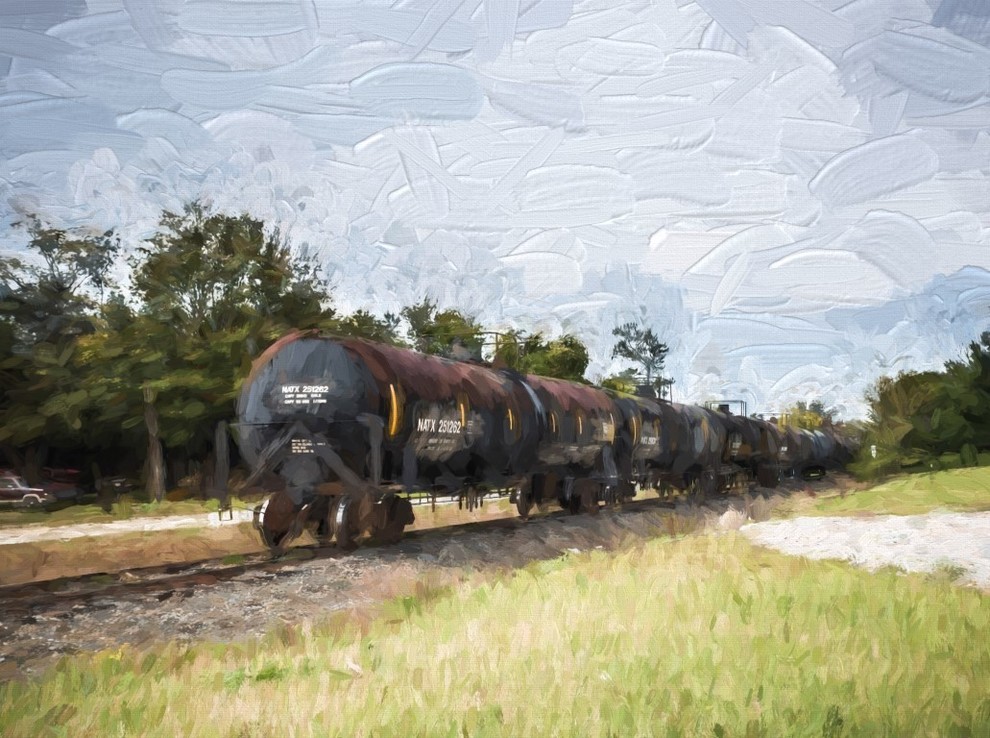 "Train Painting" 5x7 Photography by Alix Collins