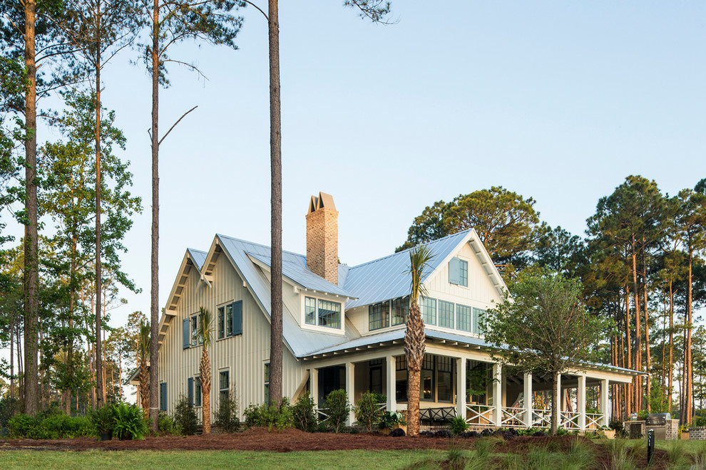 Inspiration for a beach style home design in Charlotte.