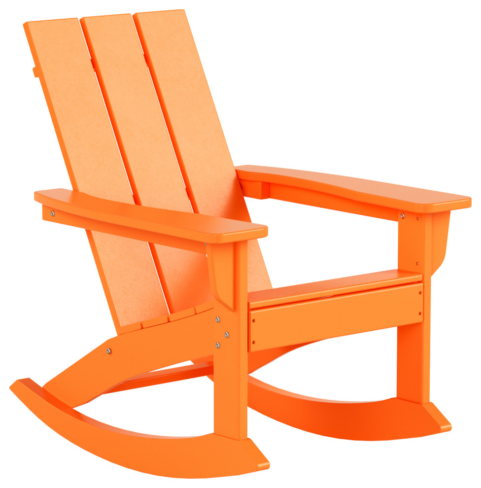 WestinTrends Modern Adirondack Outdoor Patio Rocking Chair, Porch ...