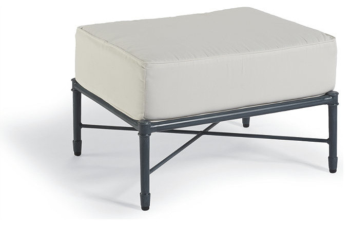 Campaign Outdoor Ottoman with Cushion
