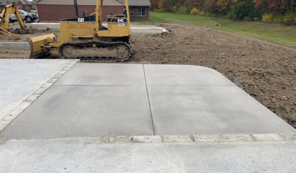 New Home Foundation, Sidewalk, and Porch