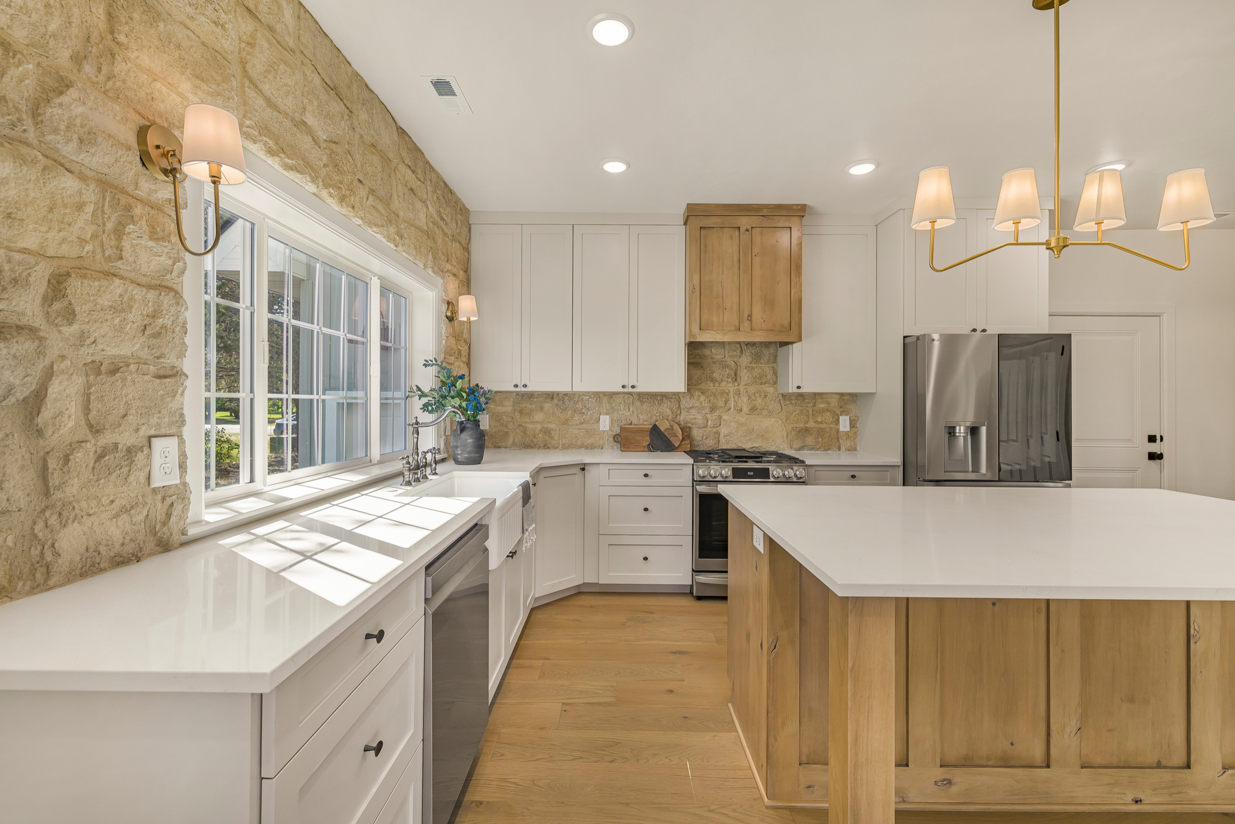 Example of a french country kitchen design in Other