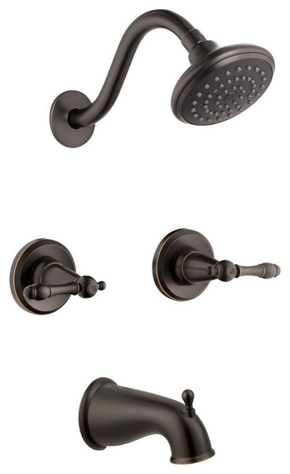 Oakmont Brass Bath and Shower Trim with Valve in Oil Rubbed Bronze