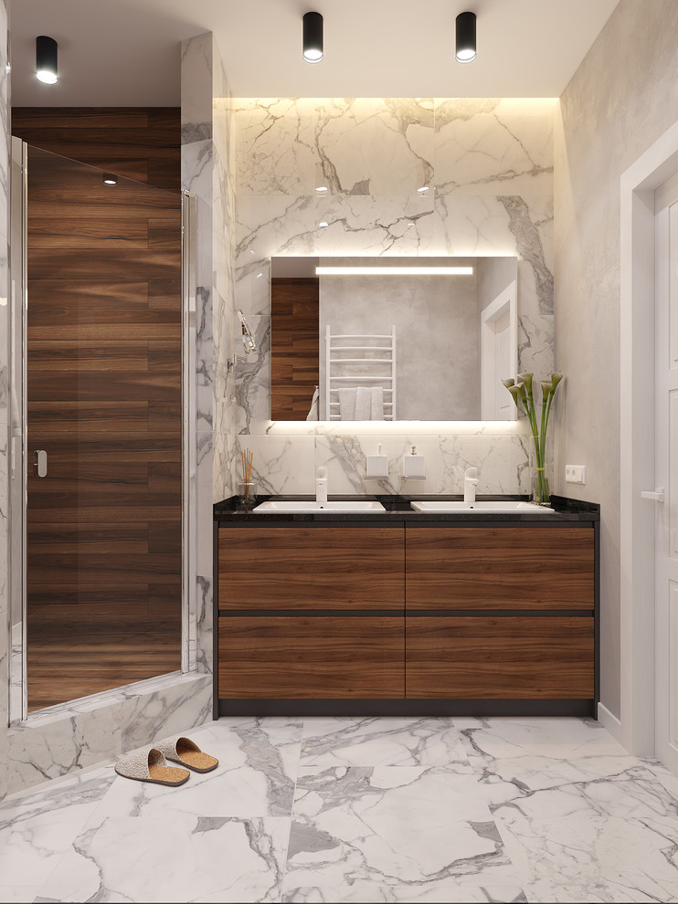 ЖК  Лазурные небеса. Ванная комната с душем.