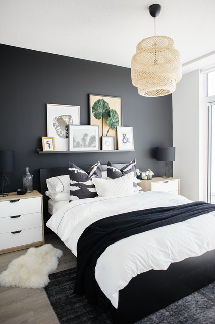 22 Ideas for Bedrooms with Black Walls | Houzz UK