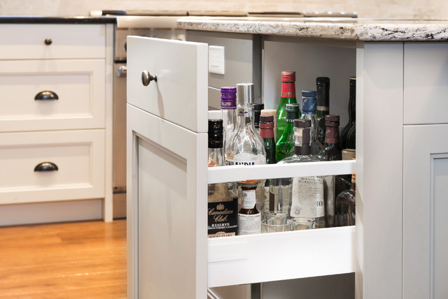 Soft close pull out transitional-kitchen