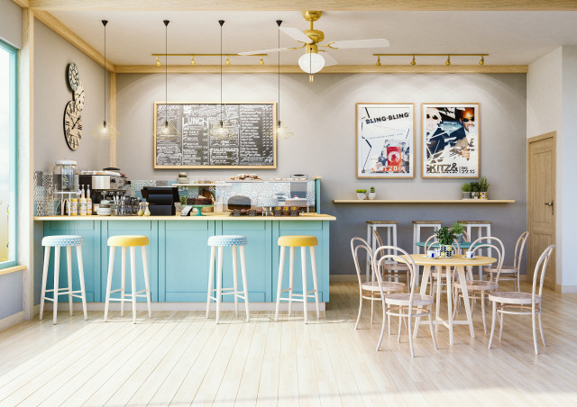 Cafe Visual rustikt-koekken