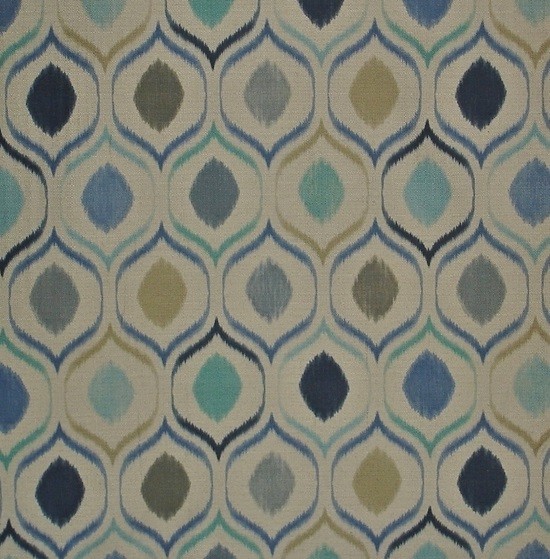 100% Cotton Ikat Ivory on Blue-Green Tan Details about   Drapery Upholstery Fabric 6 oz 