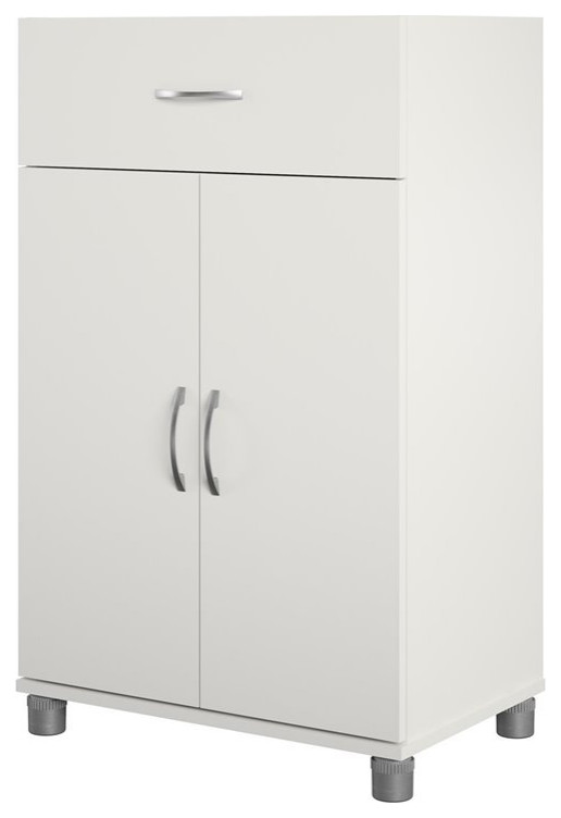 SystemBuild Lonn 24" 1 Drawer/2 Door Base Storage Cabinet in White