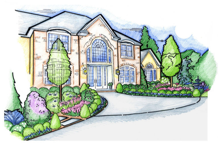 Landscape Sketch by Peter Atkins and Associates Do you require Help with your landscape?