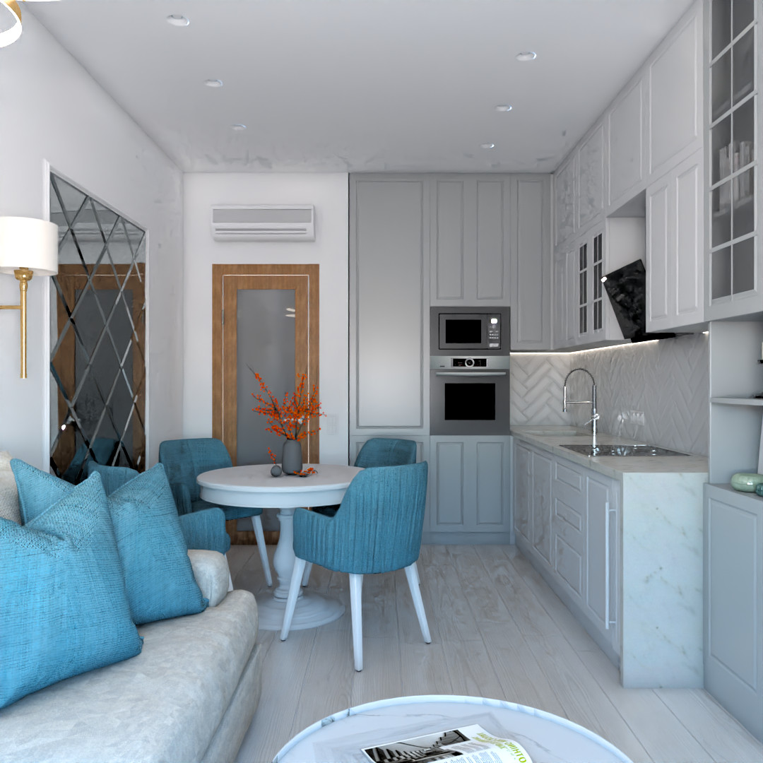 Кухня-гостиная. Москва, 1ый Котляковский переулок