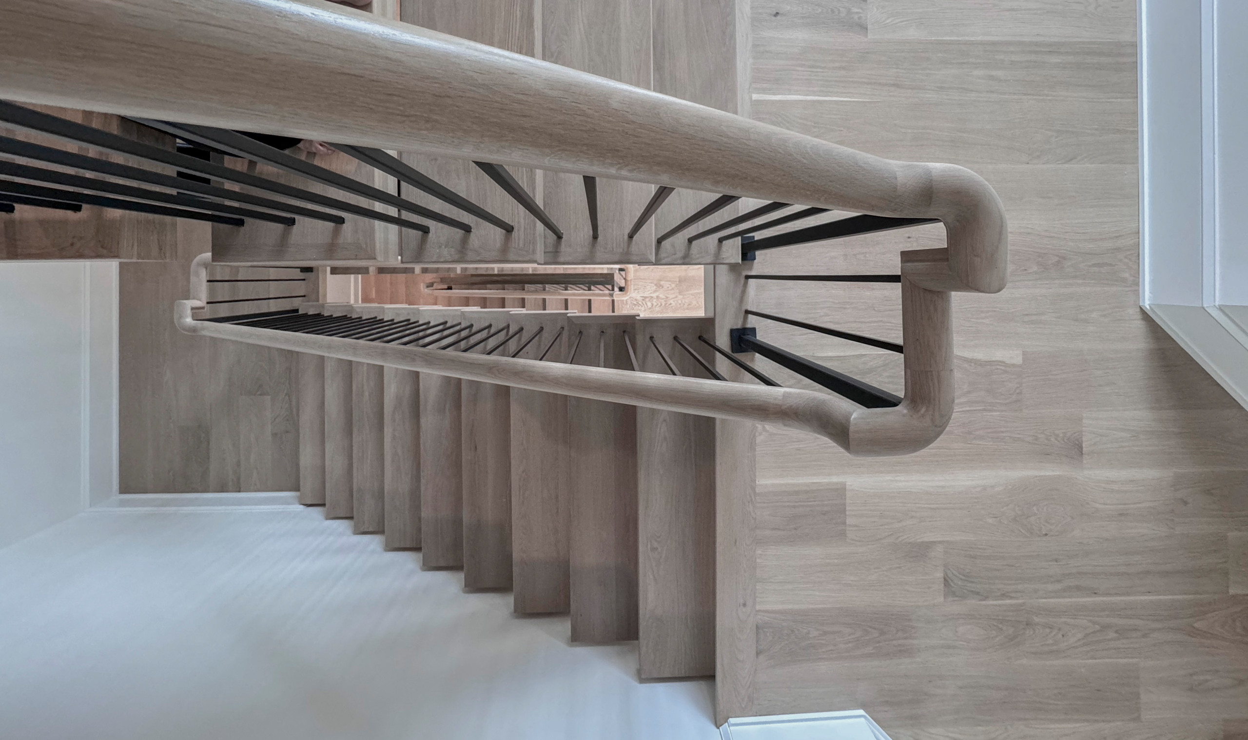 122_Modern Steel & Wood Floating Staircase, Arlington VA 22207