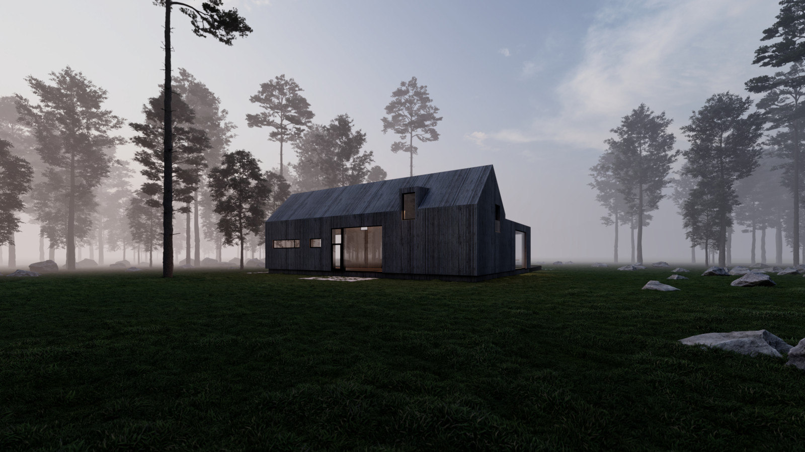 Бассейн в лесу