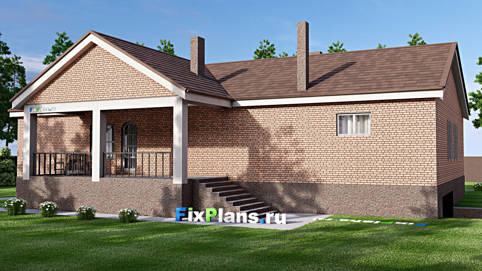 Проект одноэтажного дома 22х18м S438м2 F-16892