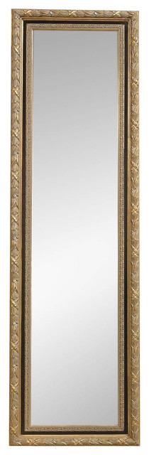Bassett Mirror Old World Aragon Cheval Mirror in Gold Leaf