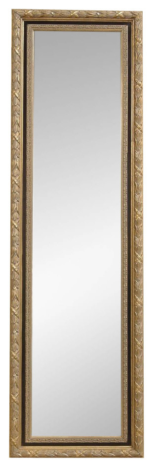 Bassett Mirror Old World Aragon Cheval Mirror in Gold Leaf