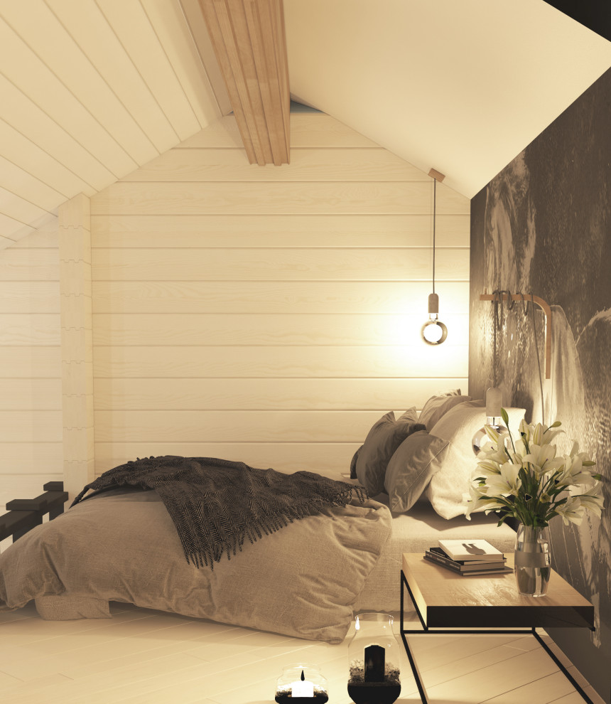 Дизайн проект интерьера в деревяном доме