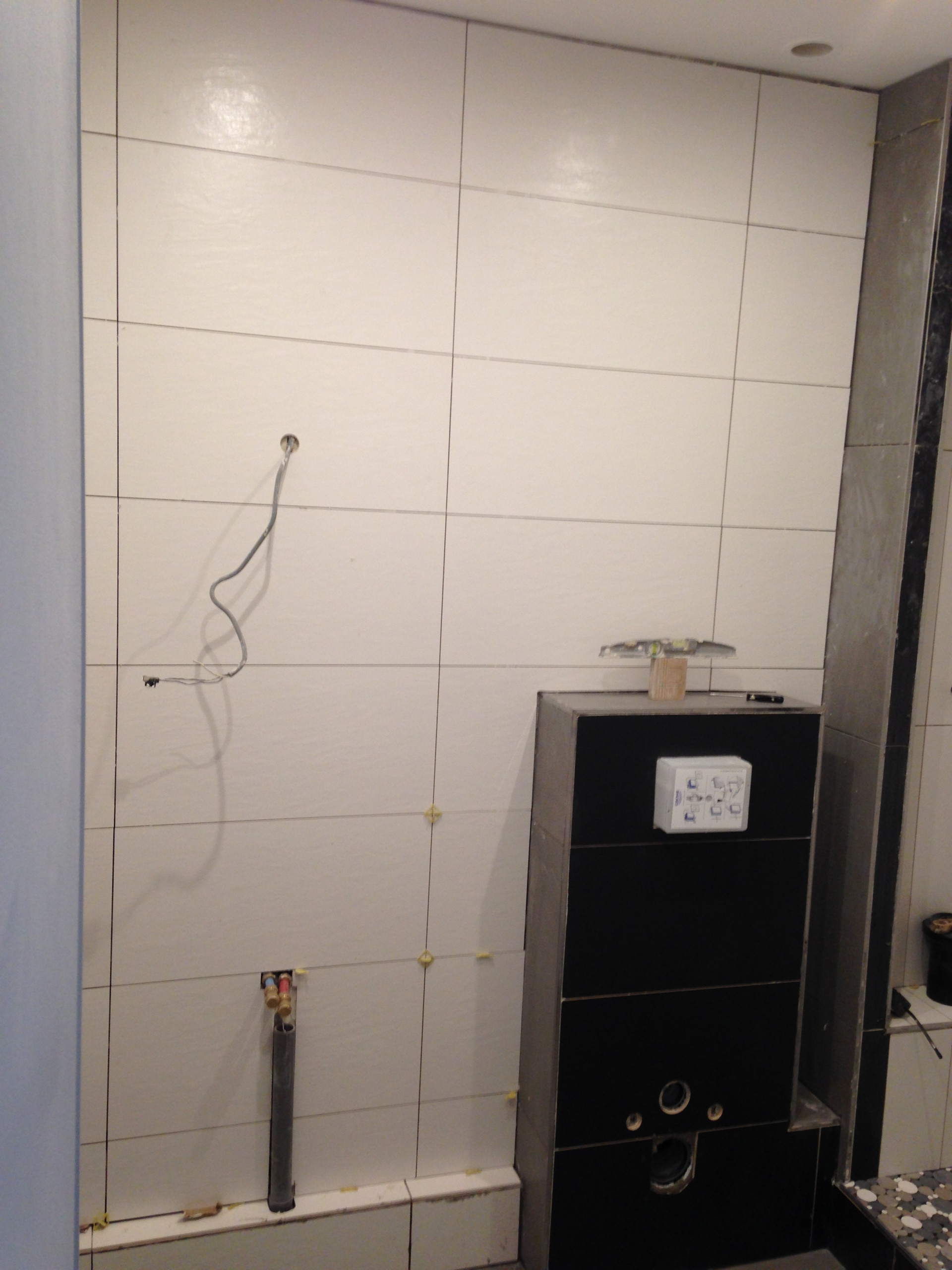 Durant les travaux: salle de bain de moins de 5 m2