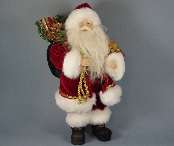 "Traditional Santa with gifts" Santa Claus Figure