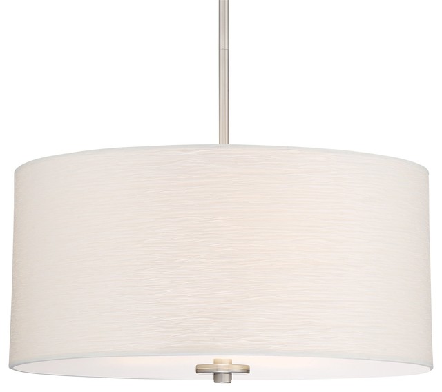 white drum pendant light